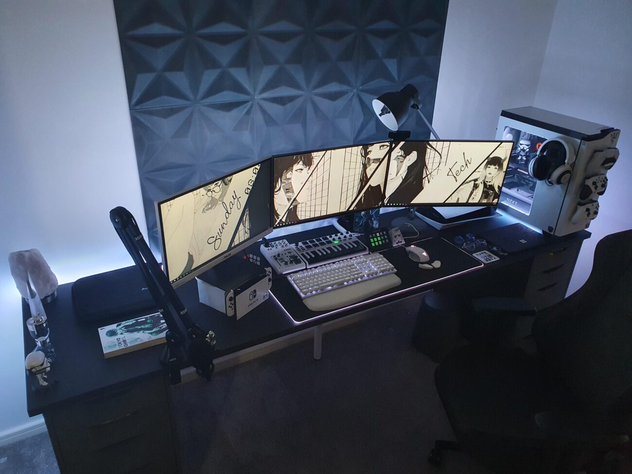白色のゲーム部屋の実例