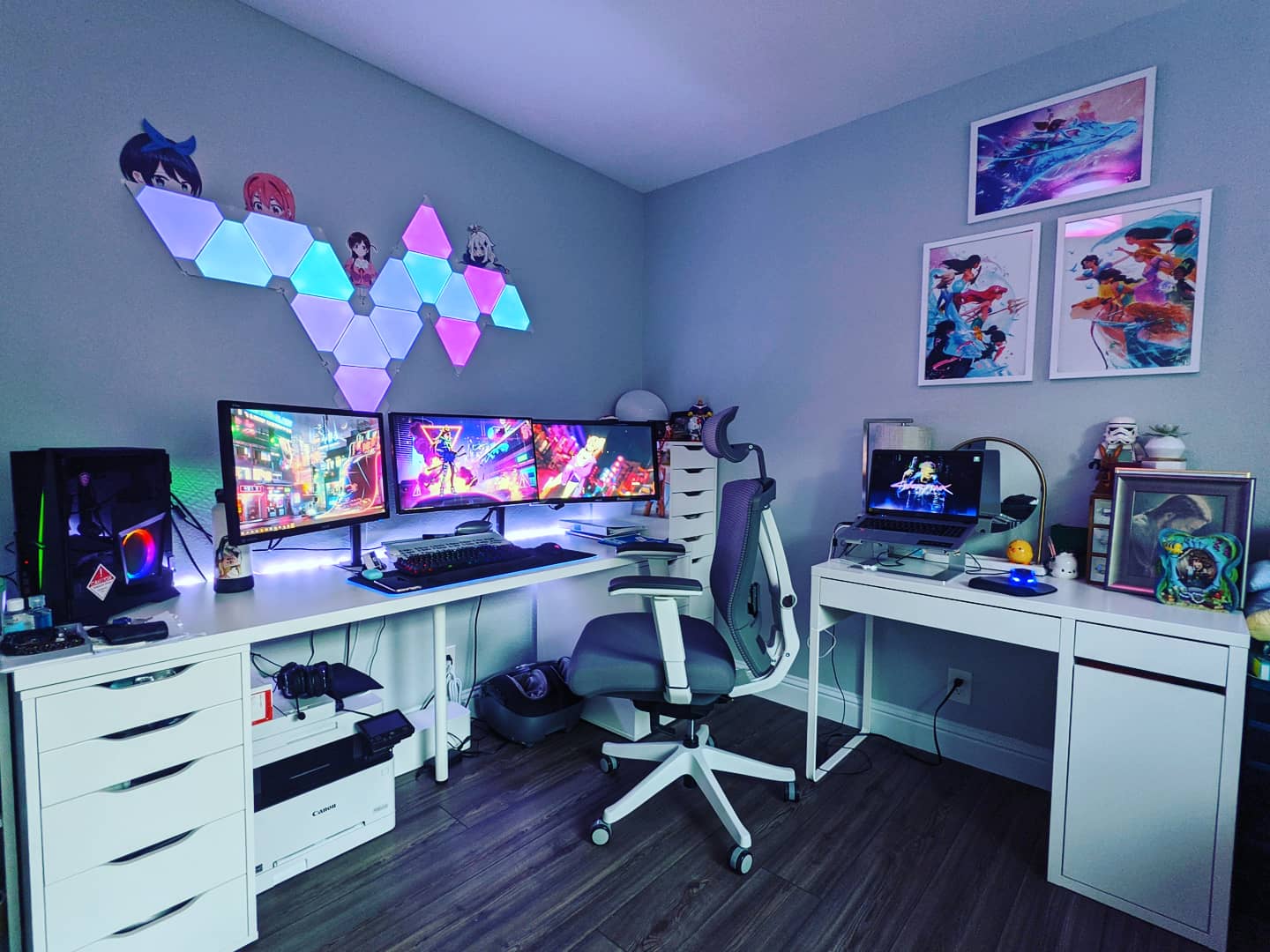 白色のゲーム部屋の実例