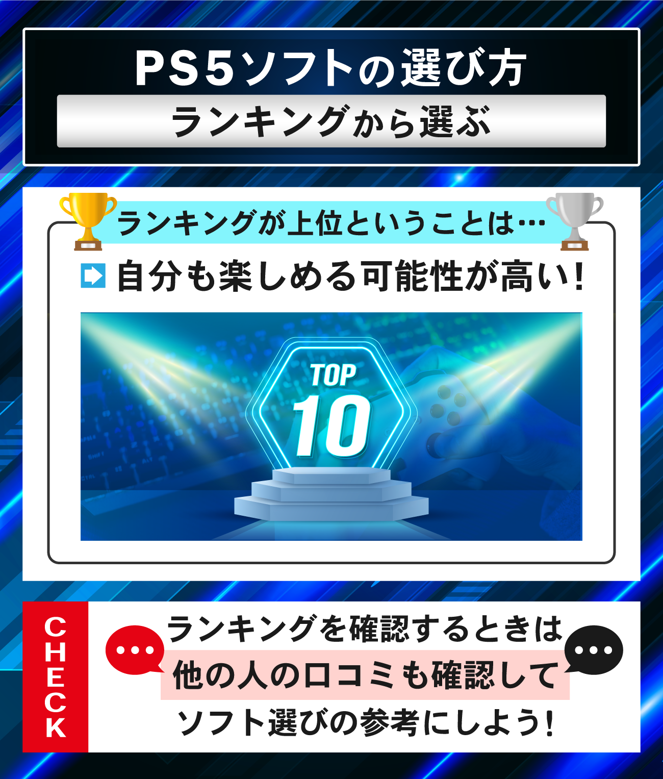 PS5ソフトの選び方：ランキングから選ぶ