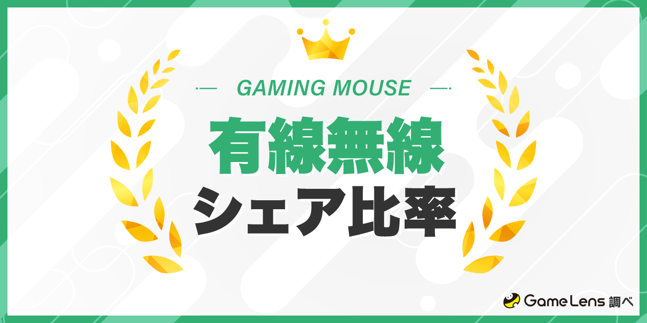 ゲーミングマウスの有線-無線のシェア比率