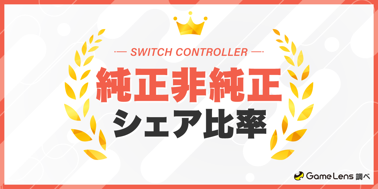 Switch用コントローラーの純正-非純正のシェア比率